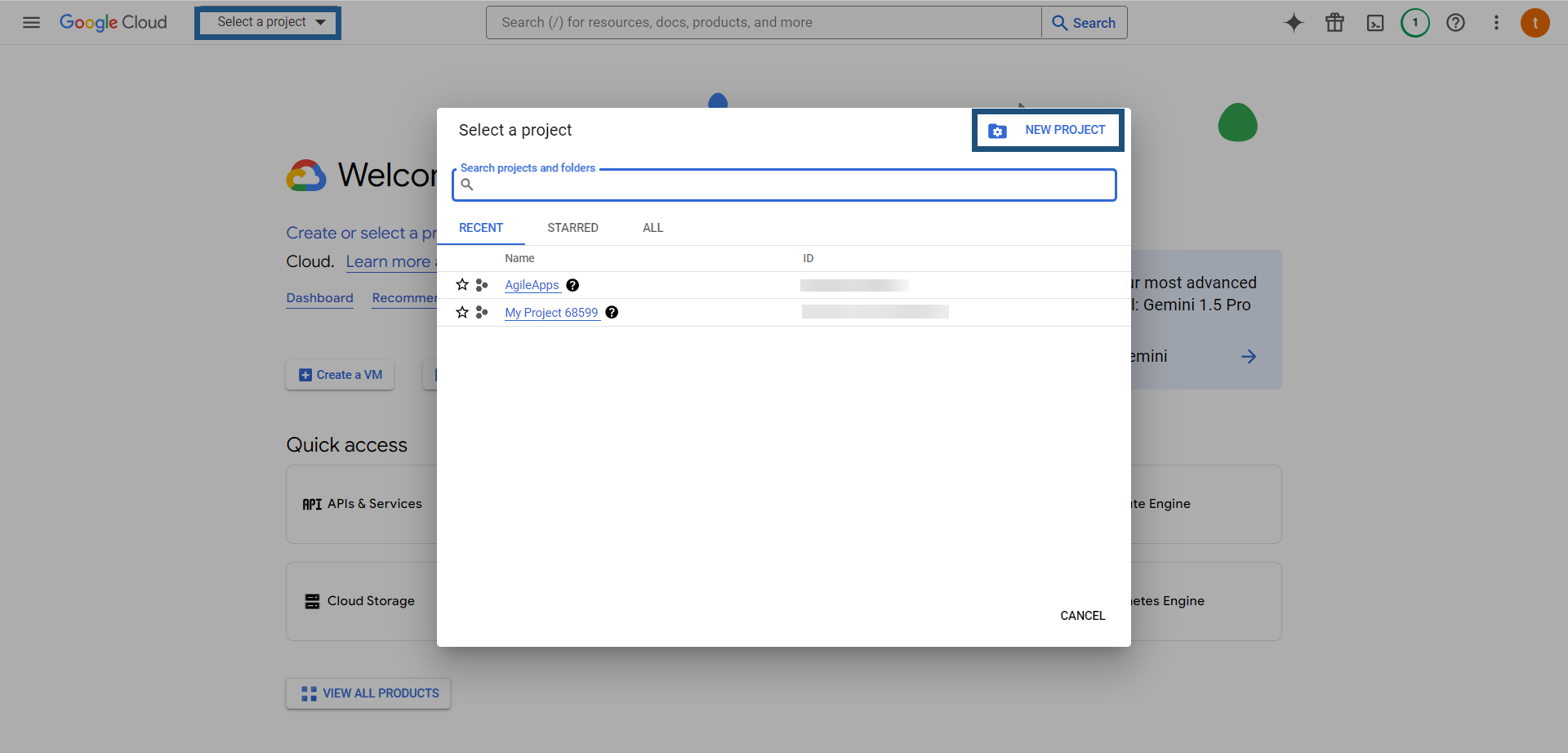 Google Console Dashboard Page Project.png